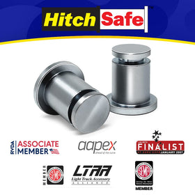 HitchSafe bolts and truck hitch in outdoor setting showing reliable on-road security