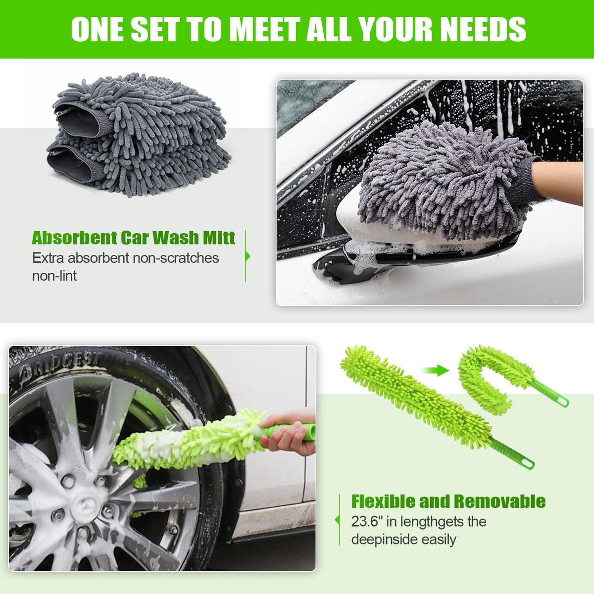 HITJOY kit in use washing an SUV roof to reduce bending