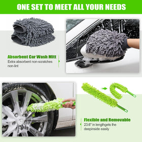 HITJOY kit in use washing an SUV roof to reduce bending