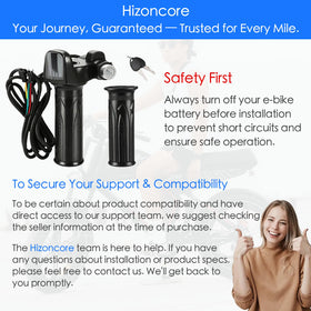 Hizoncore throttle installed on handlebar demonstration for improved rider control