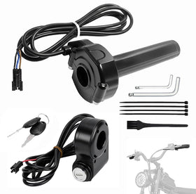 Hizoncore Ridstar Q20 throttle front view showing compact housing and ergonomic grip benefit improved control
