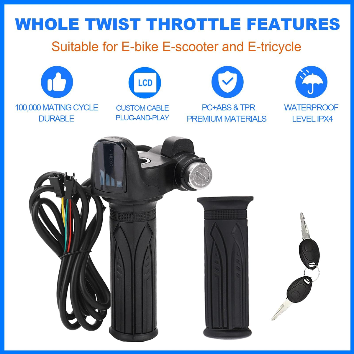 Hizoncore anti-slip rubber grip texture for comfortable all-weather riding