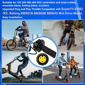 Hizoncore throttle on bike in rain illustrating IP76 protection and consistent performance