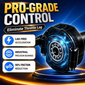 Hizoncore throttle installed on Ridstar Q20 handlebar illustrating plug-and-play fit