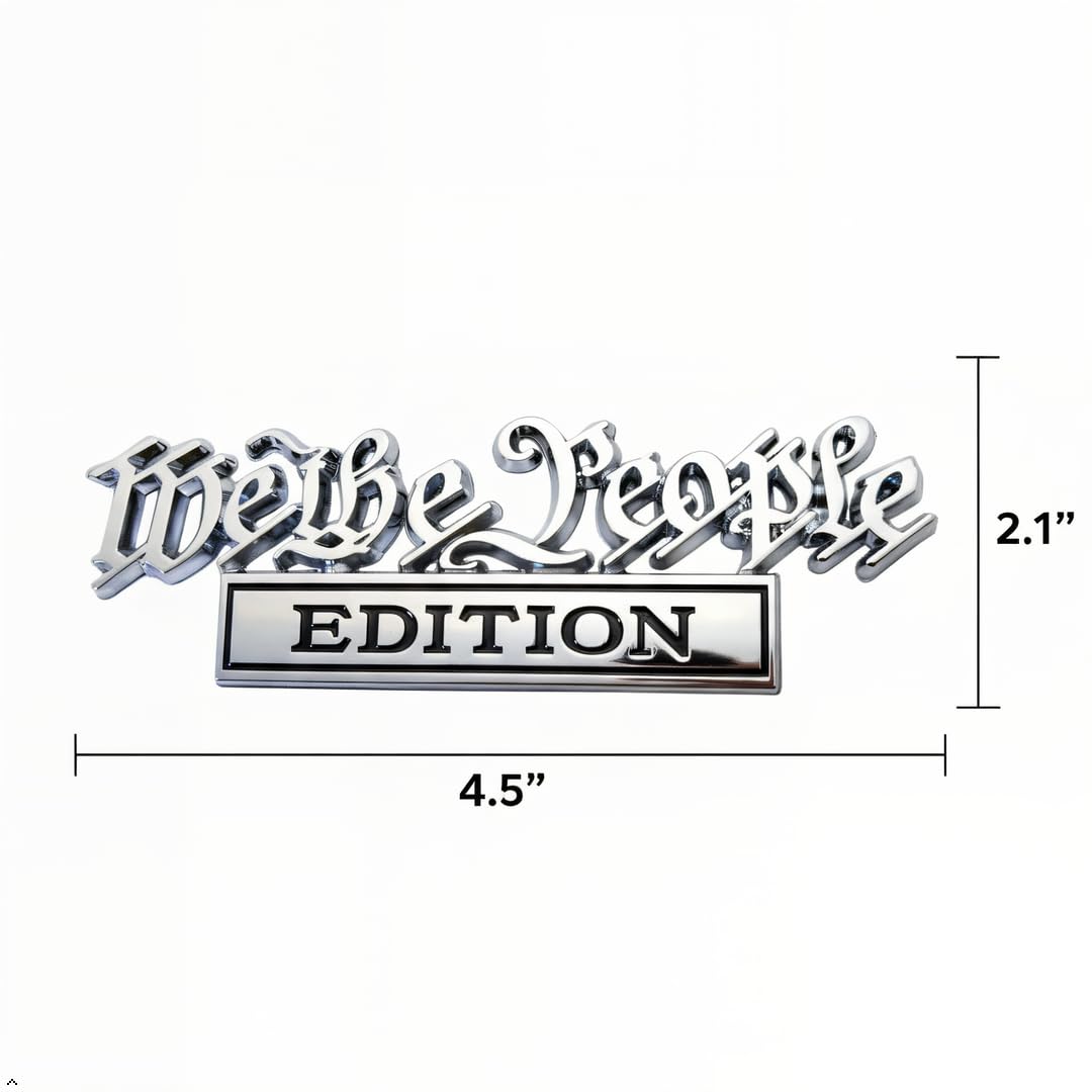 HJKK emblem mounted on truck tailgate showing durable fit and patriotic statement