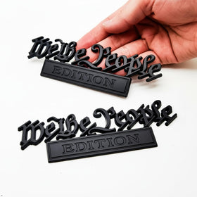 HJKK emblem front view showing matte-black patriotic badge and premium look