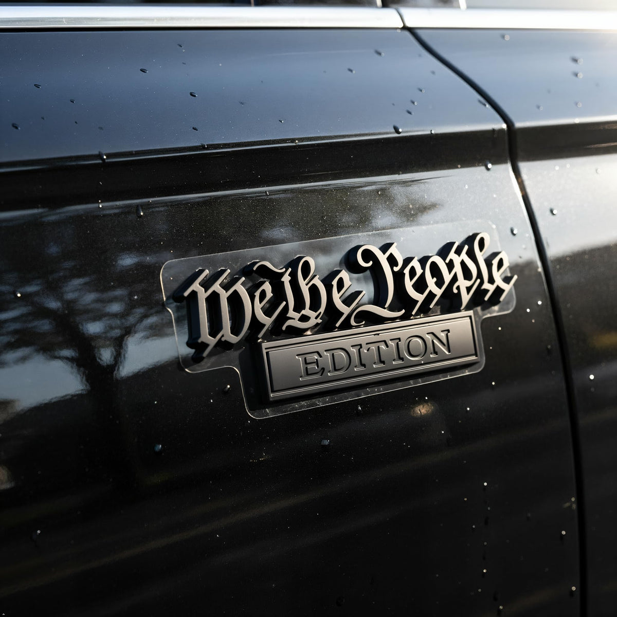 HJKK lifestyle shot on truck driving displaying durable, weatherproof finish