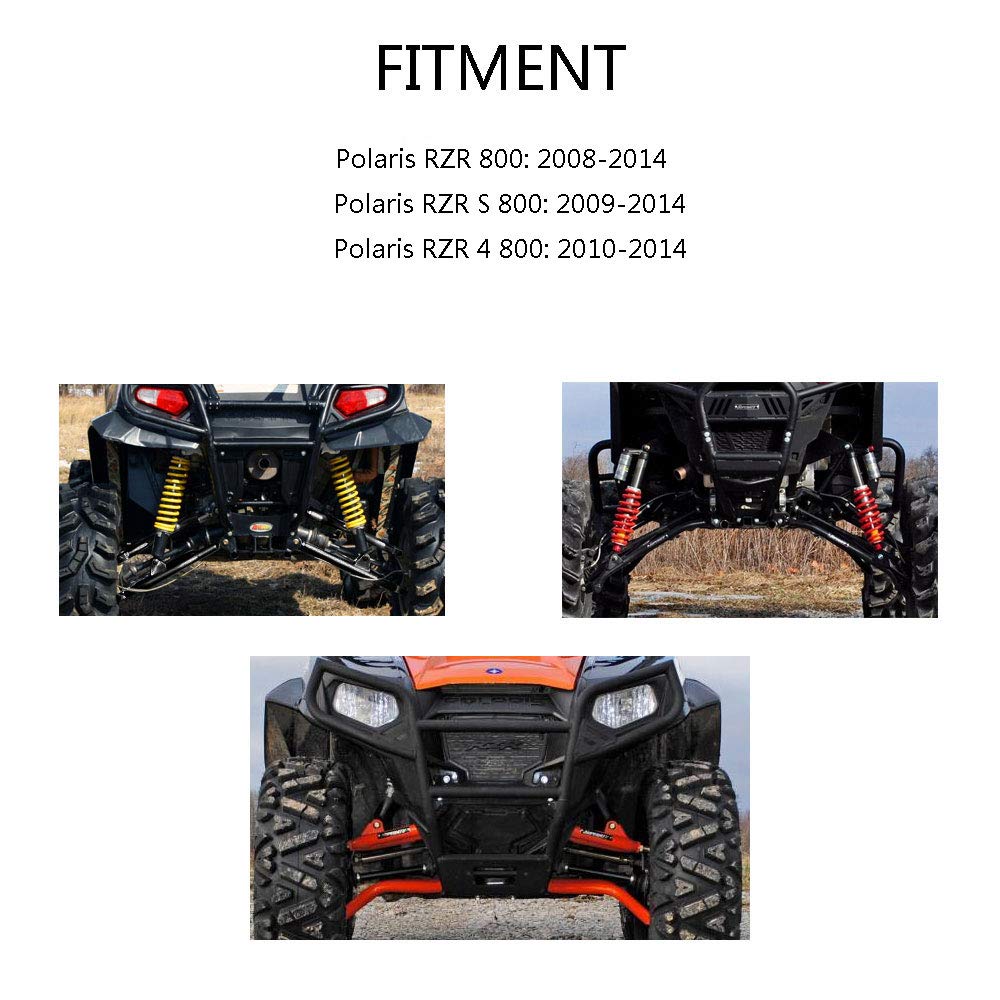 HJSIUTV parts installed on Polaris RZR A-arm demonstrating restored alignment and control