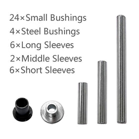 HJSIUTV stainless steel sleeves arranged with measurements for accurate selection and fit