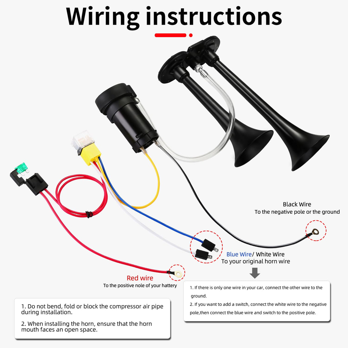 HK wiring and mounting hardware displayed for easier installation benefit