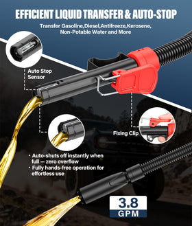 HK long 51-inch hose with adapters demonstrating extended reach benefit