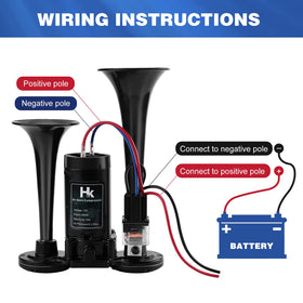 HK wiring harness and bracket showing included hardware for simpler installation benefit