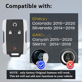 Hkxydems close-up of remote button layout highlighting easy operation and matching OEM buttons