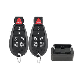 Hkxydems front view of two key fobs showing matching OEM look and easy replacement