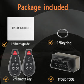 Hkxydems paired key fob next to vehicle ignition indicating successful installation