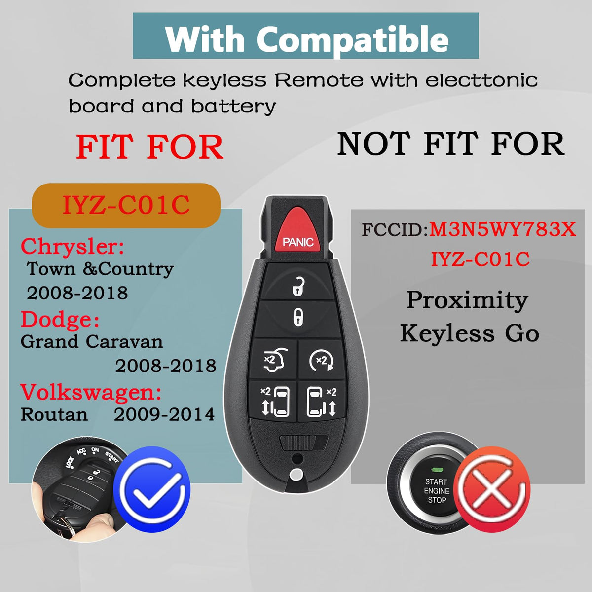 Hkxydems rear of key fob showing battery compartment and durable finish