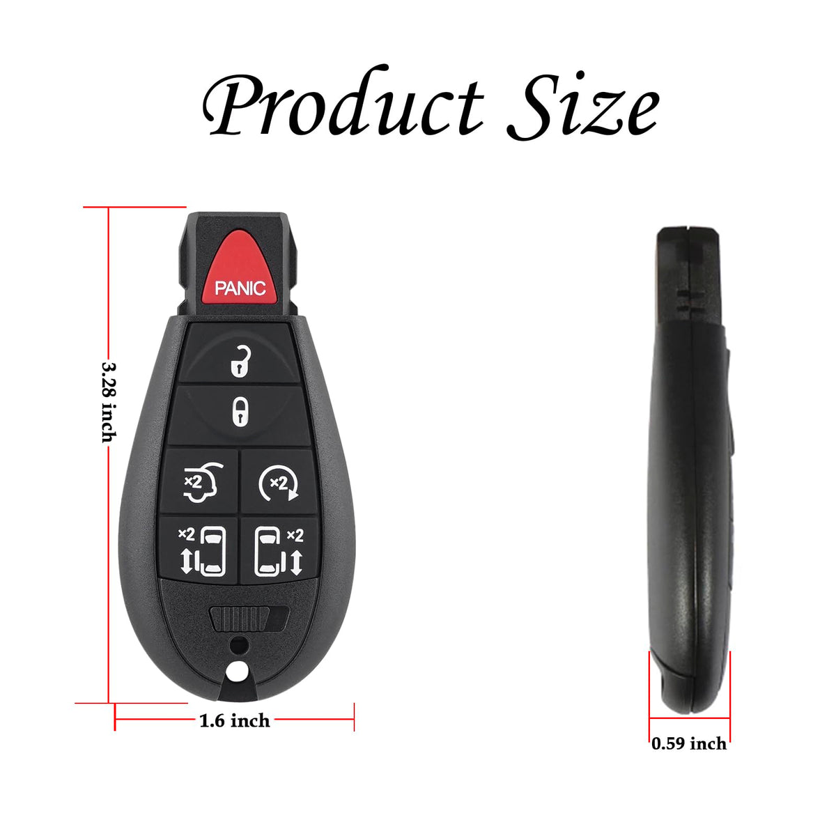 Hkxydems key fob held in hand to show size and comfortable handling