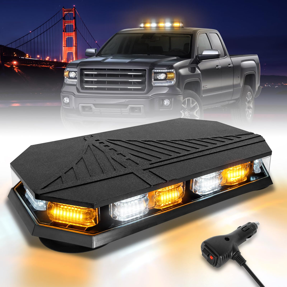 HLauto 406D front profile showing amber white LEDs and clear benefits