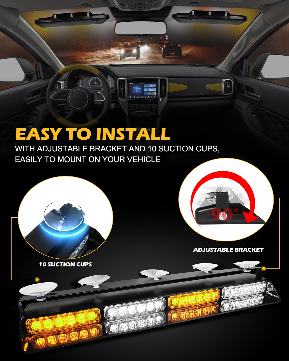 HLauto installed on front windshield demonstrating clear roadside signaling