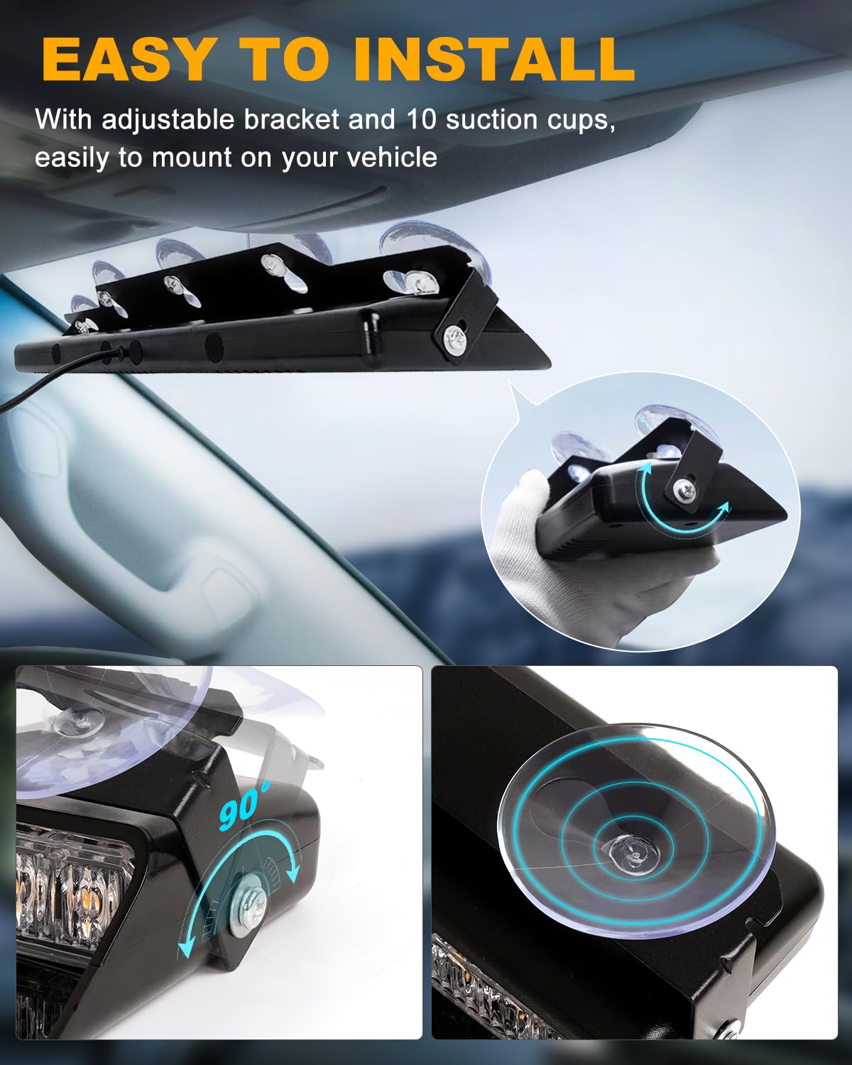 HLauto long power cable and cigarette plug highlighting easy reach benefit