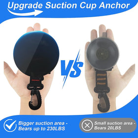 HLOGREE washing a suction cup under water showing easy cleaning and restored suction