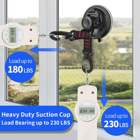 HLOGREE close-up of suction cup rim and vacuum seal highlighting durable ABS material