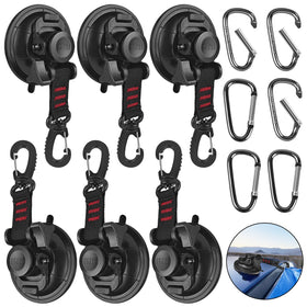 HLOGREE front packaging showing six suction anchors and buckles for quick setup benefit