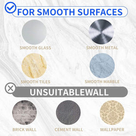 HLOGREE suction cup adhered to glass window showing firm hold and clean-surface benefit