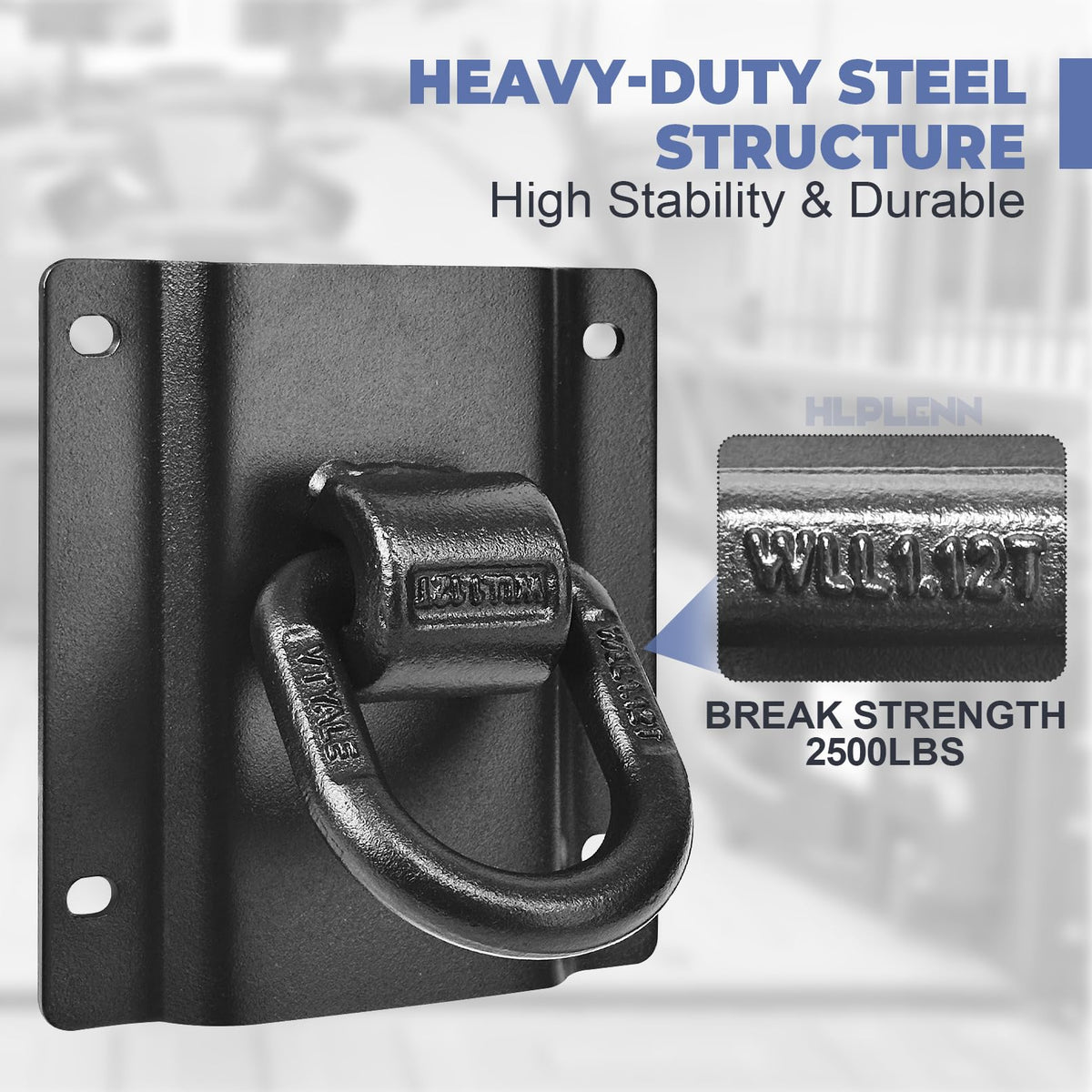 Hlplenn anchor with ratchet strap securing cargo showing strong restraint benefit