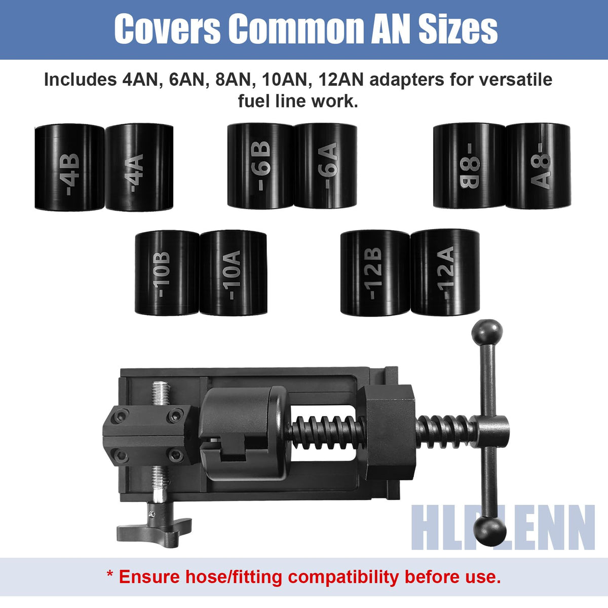 Hlplenn compatibility label closeup clarifying CPE hose fitment guidance