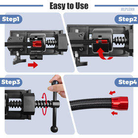 Hlplenn on workbench in practical use for faster roadside or garage repairs
