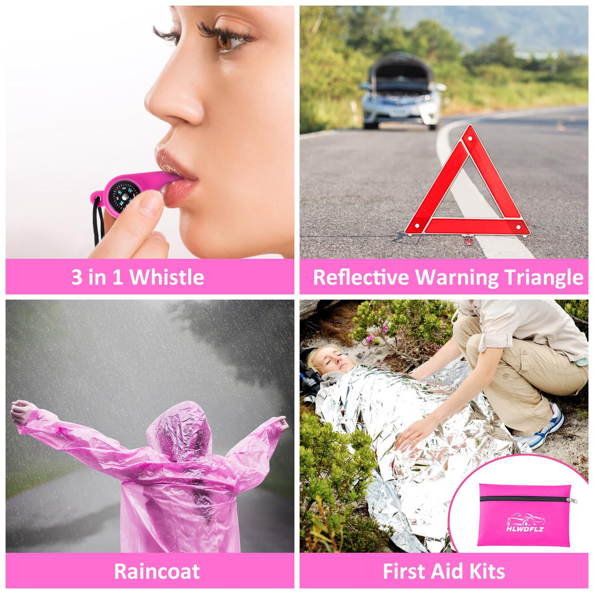 HLWDFLZ lifestyle roadside scene with kit improving preparedness while waiting