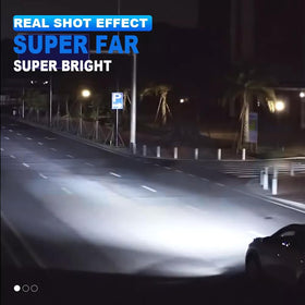 HMCYCI beam pattern on night trail showing clear road contrast