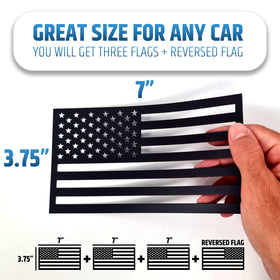 HMmagnets flag displayed on truck tailgate showing bold black style