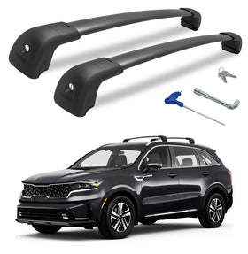 HmmtyRack front profile on Kia Sorento showing sleek fit and aerodynamics