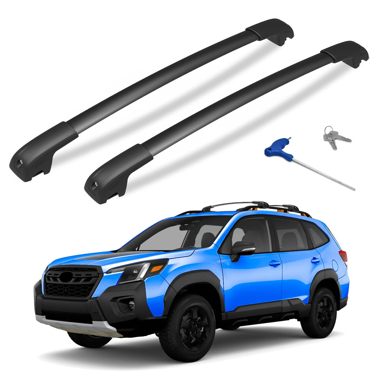 HmmtyRack front-installed on Forester showing precise fit and improved cargo capacity