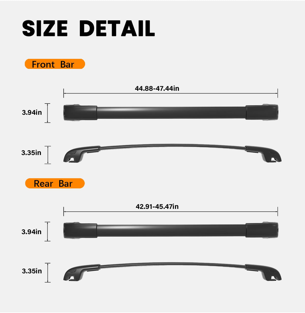 HmmtyRack crossbars beside person for size scale and easy installation clarity