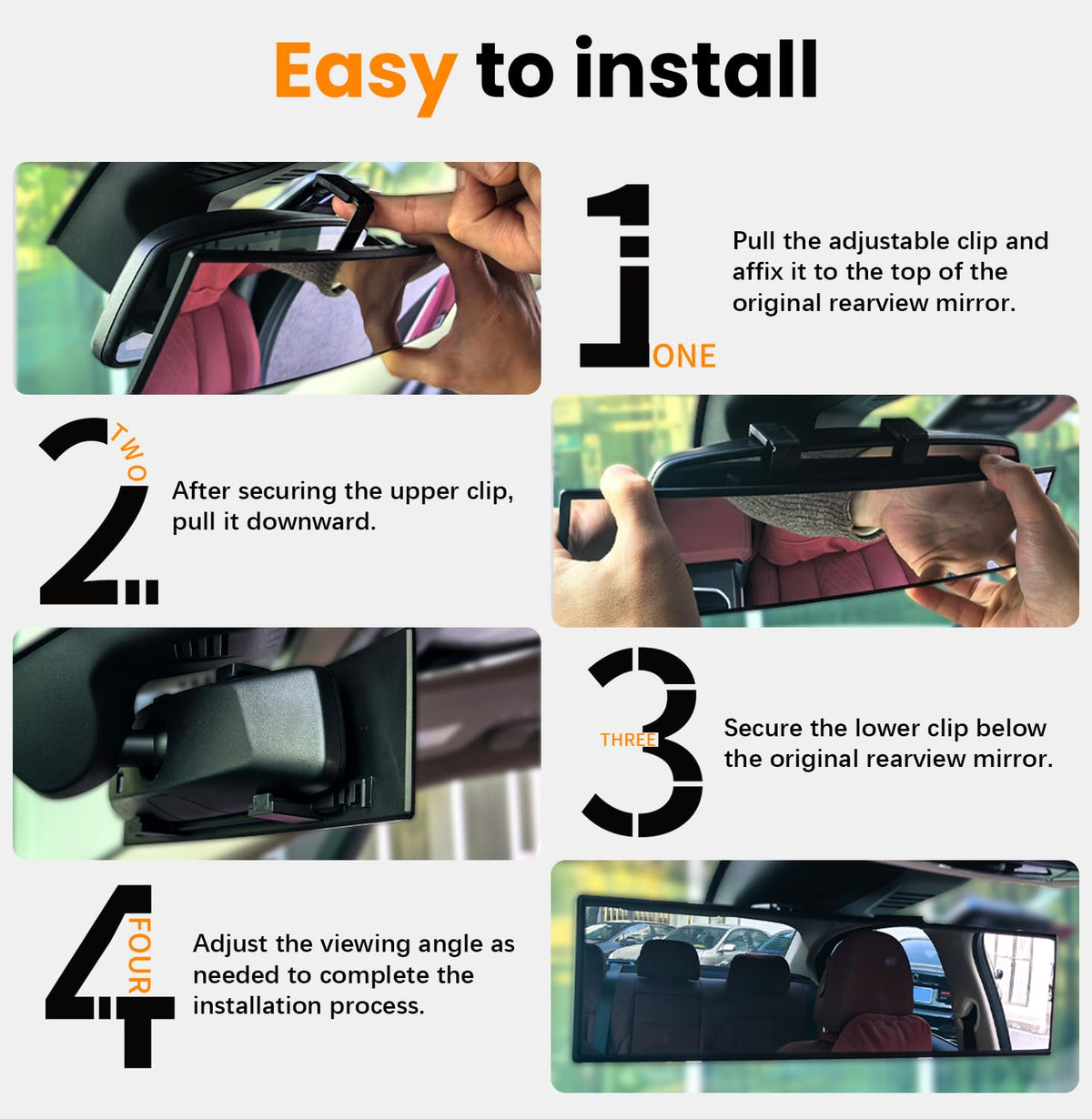 HmmtyRack mirror in night driving scene reducing headlight glare for comfort