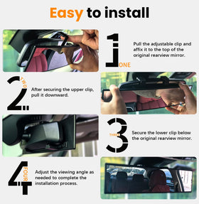HmmtyRack mirror in night driving scene reducing headlight glare for comfort