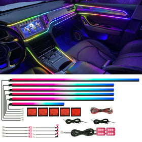 HMYC front packaging showing full six-piece LED interior kit benefits