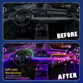 HMYC music sync demo inside car showing lights respond to rhythm