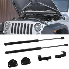 HNeekyr front view of hood struts showing robust design and easy upgrade benefit