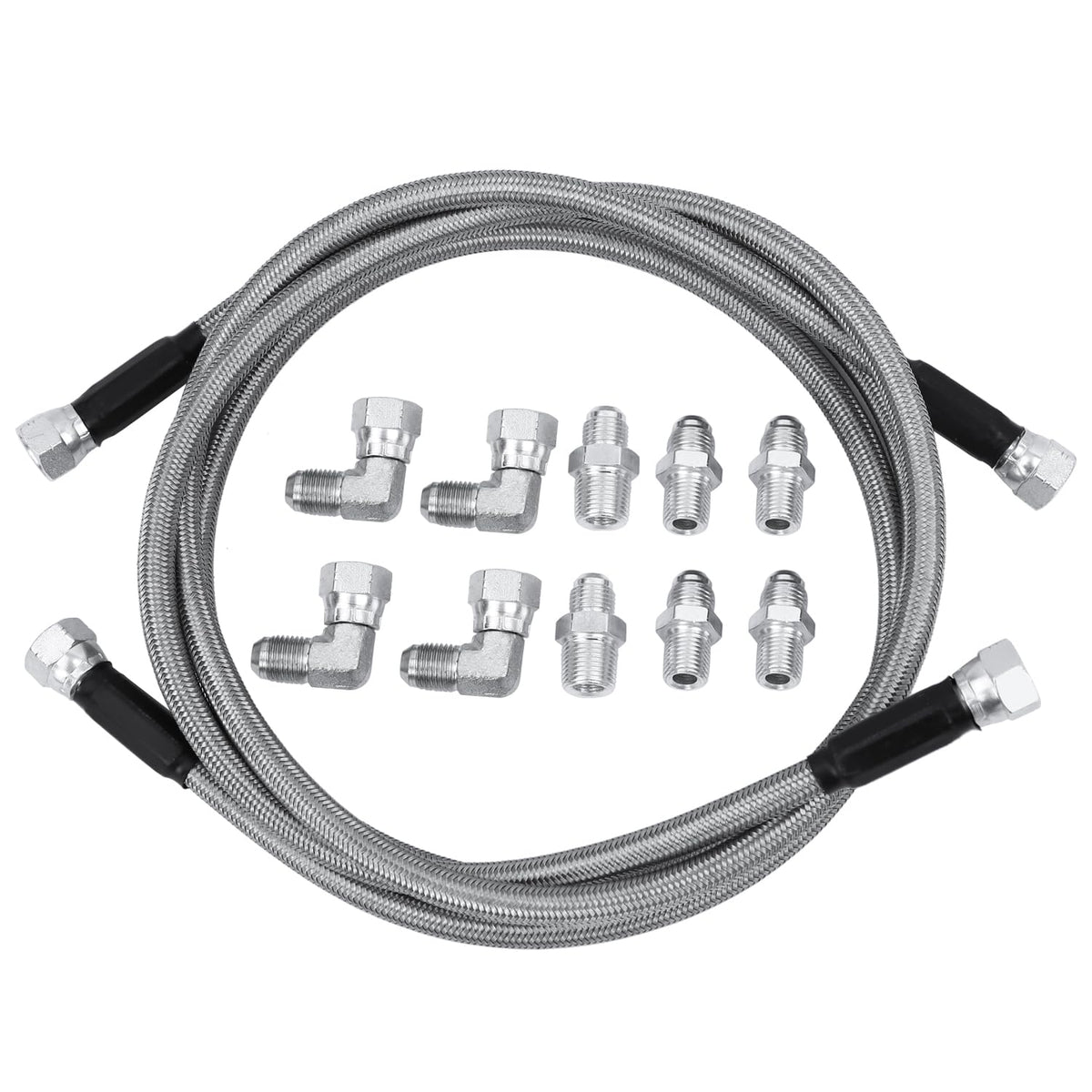 HNeekyr front packaging showing complete 6AN 52" hose kit and components for easy identification and purchase