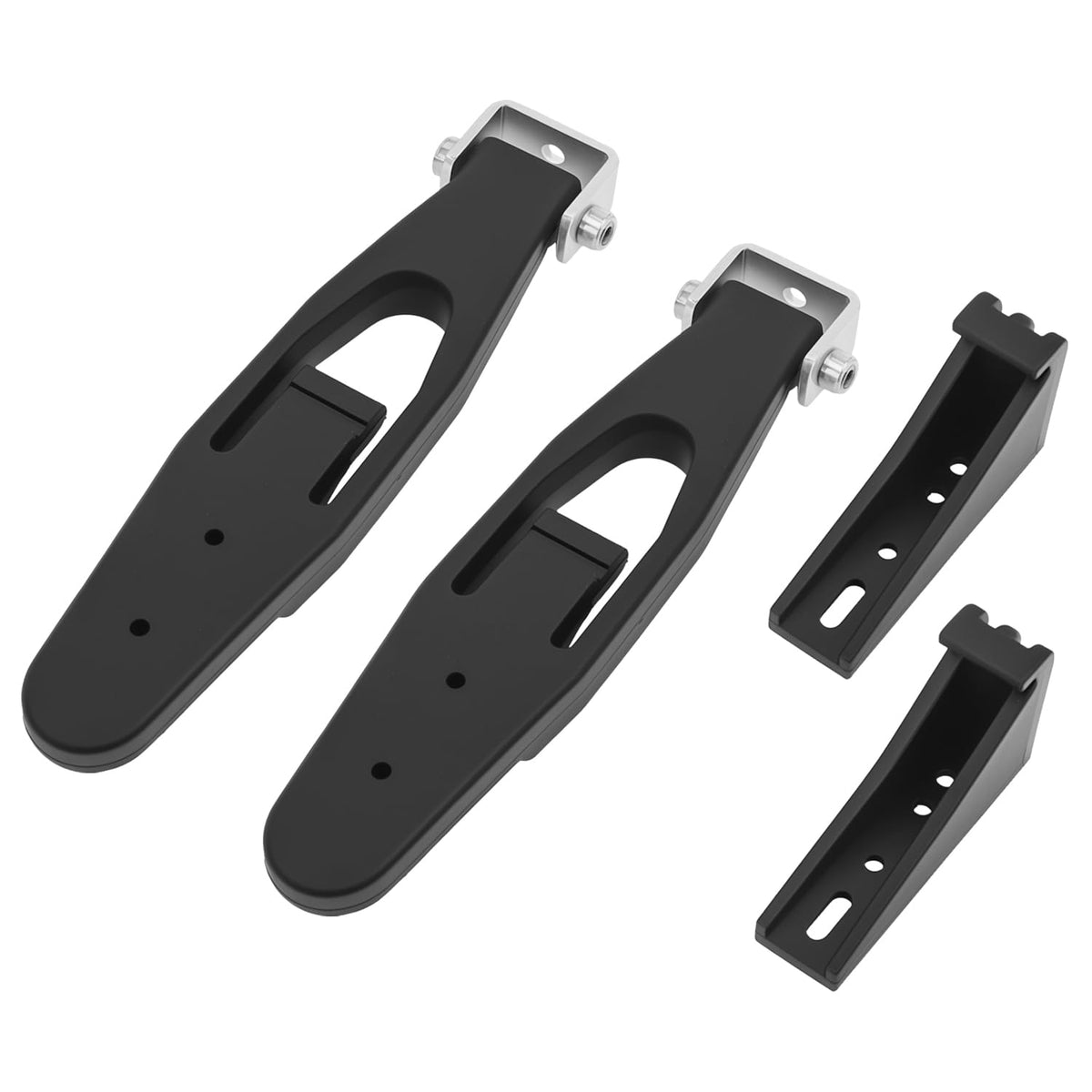 HNeekyr front packaging showing two hood latch straps and included hardware, ready for installation