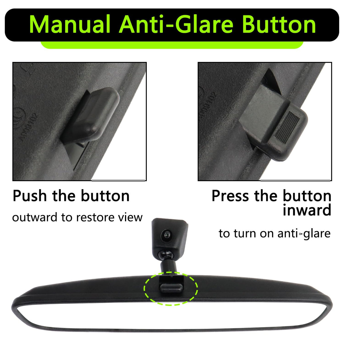 HNeekyr mirror installed in car restoring rear visibility while driving