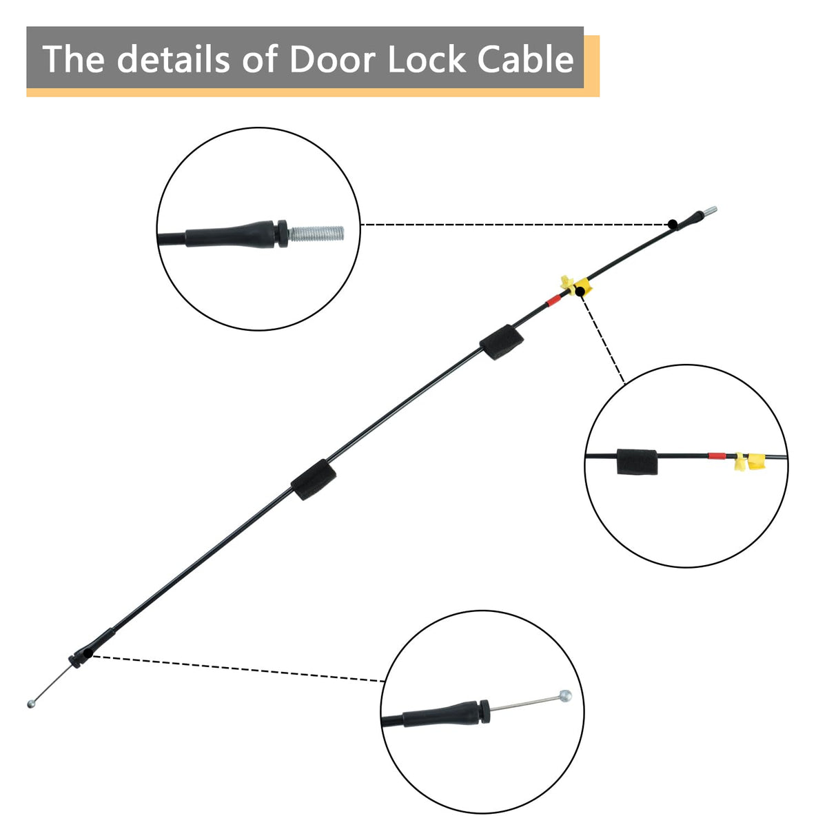HNeekyr rear door cables installed on an F150 demonstrating restored door function