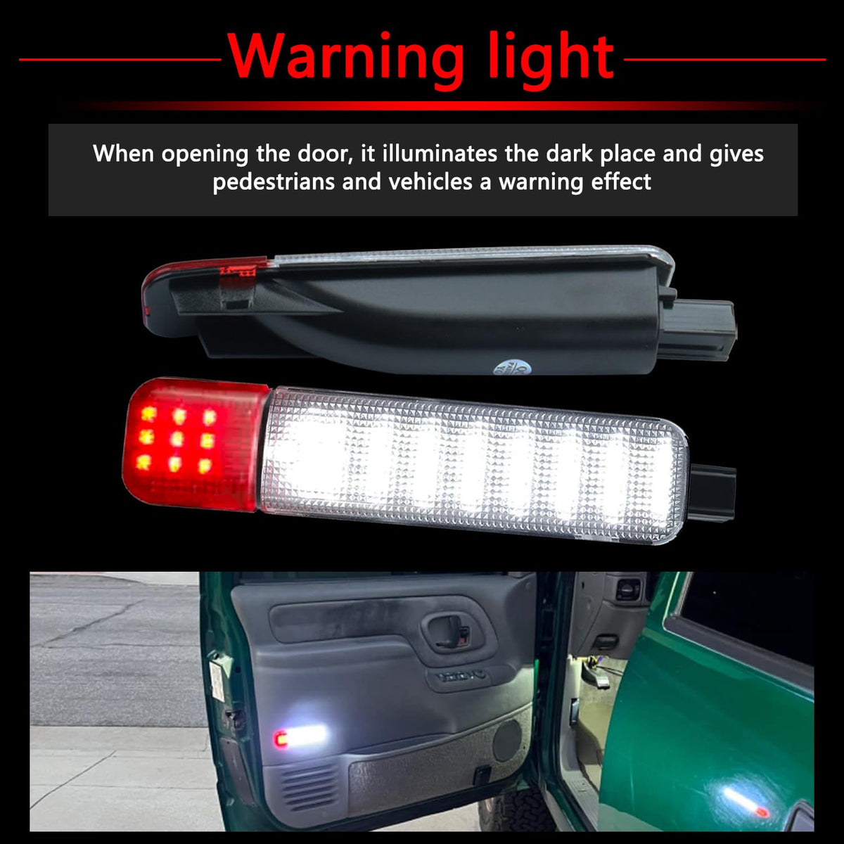 HNeekyr night door illumination in truck interior showing improved visibility and safety