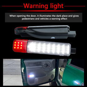 HNeekyr night door illumination in truck interior showing improved visibility and safety