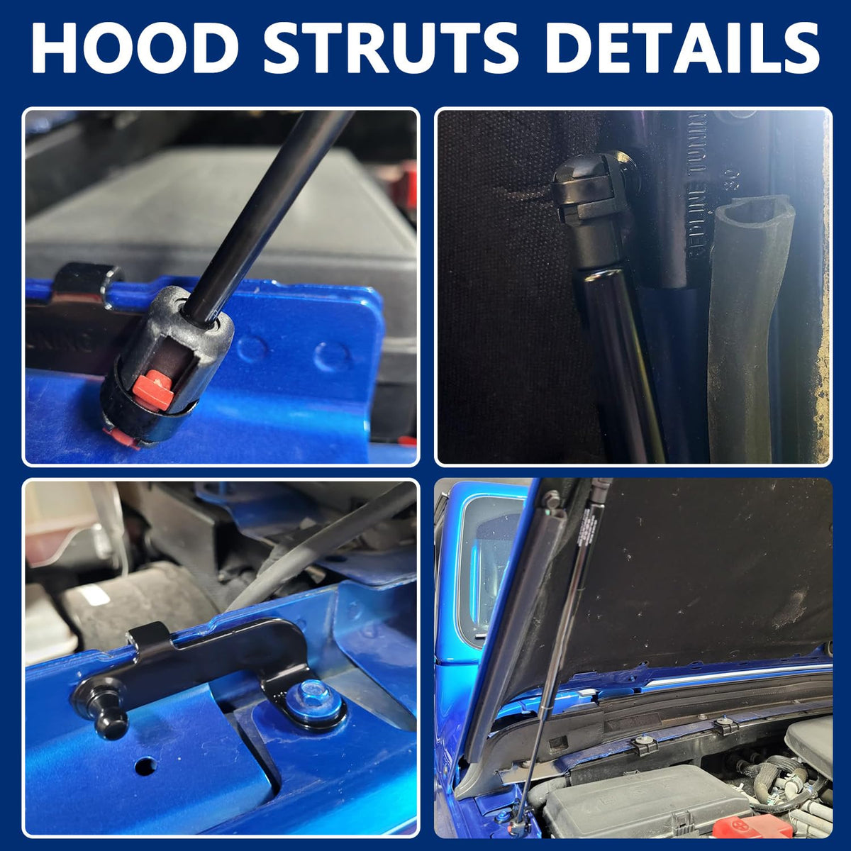 HNeekyr strut next to a hand showing size and easy handling installation benefit
