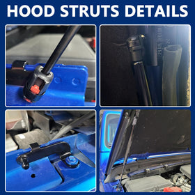 HNeekyr strut next to a hand showing size and easy handling installation benefit